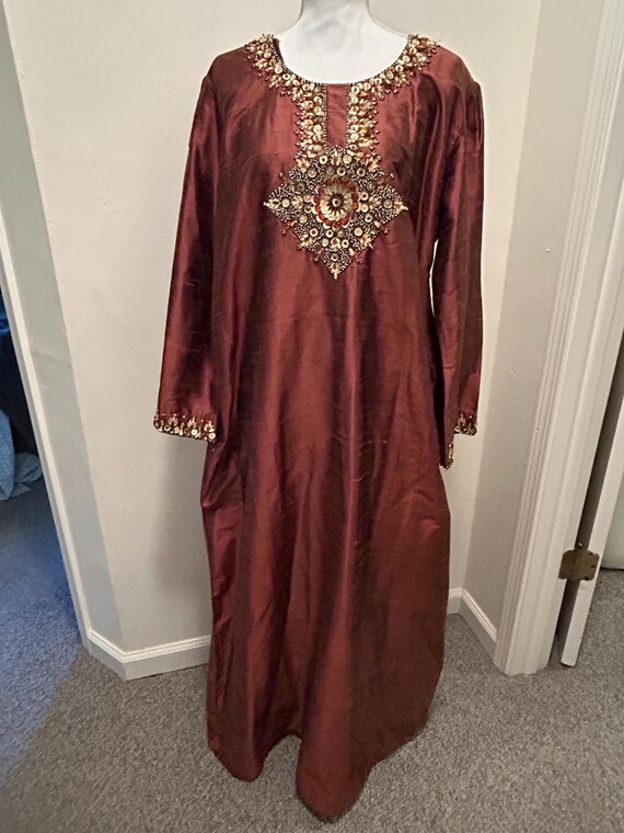 Vintage Raw Silk Caftan