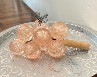 Vintage Pink Acrylic Grape Cluster