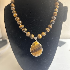 Tigers Eye Pendant Necklace