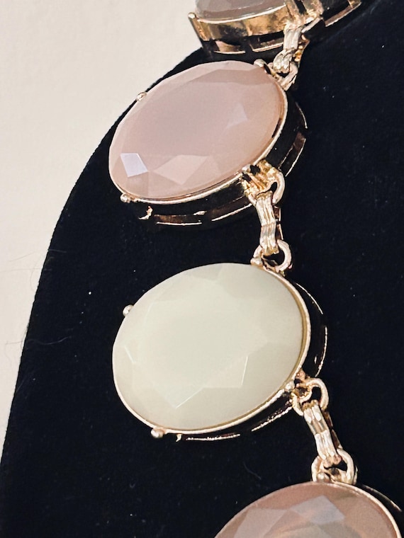 Talbots Gold and Lavender Statement necklace - image 2