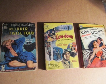 PaperBack Books of Murder Mystery  (set of 3)