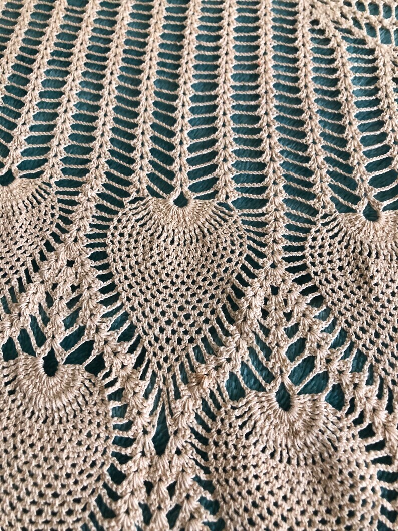 Vintage Crocheted Bed Cover Etsy