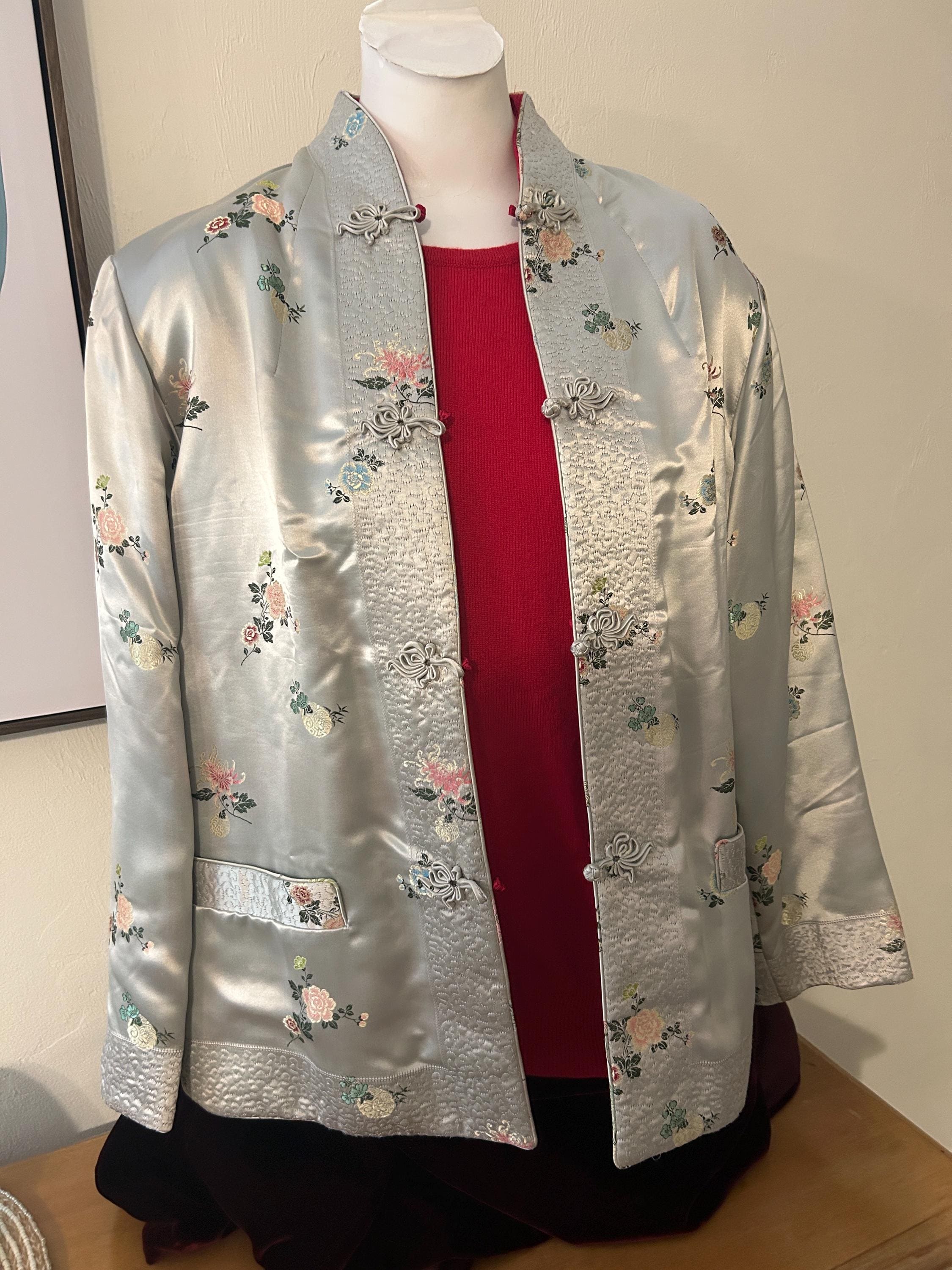 Chinese Silk Jacket - Etsy Chinese Silk Jacket - Etsy