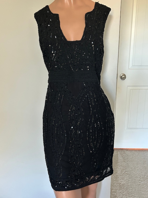 Free People Black Sequined Cocktail dress