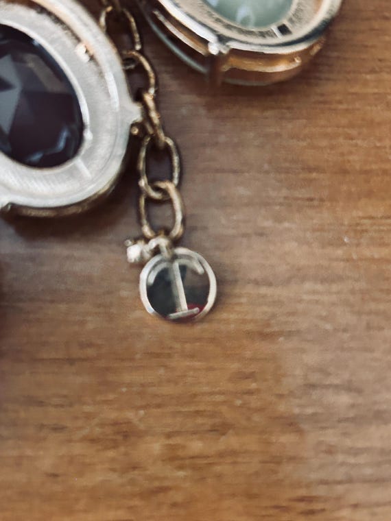 Talbots Gold and Lavender Statement necklace - image 5