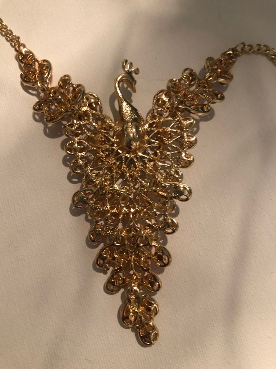 Peacock Jeweled Necklace - image 3