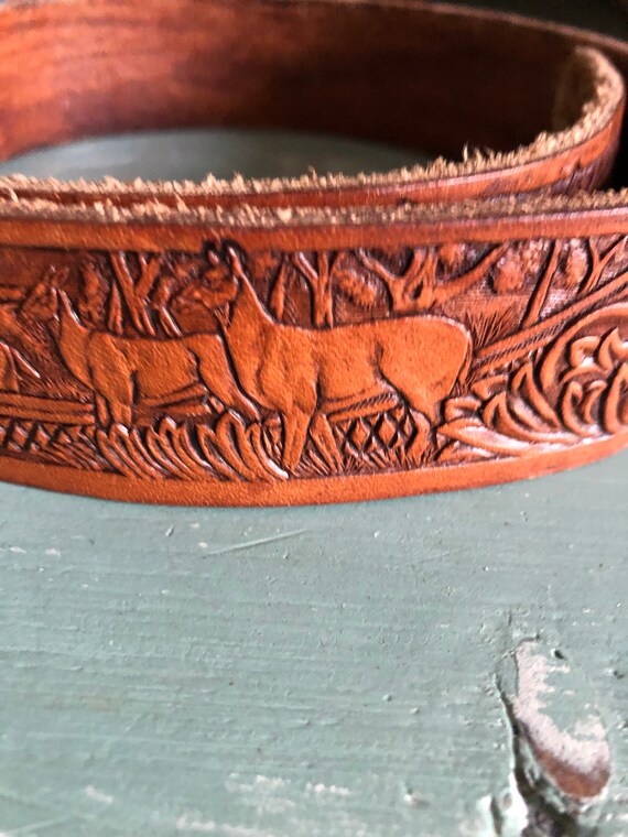 Mexican Silver and Copper Belt buckle and Belt - image 4