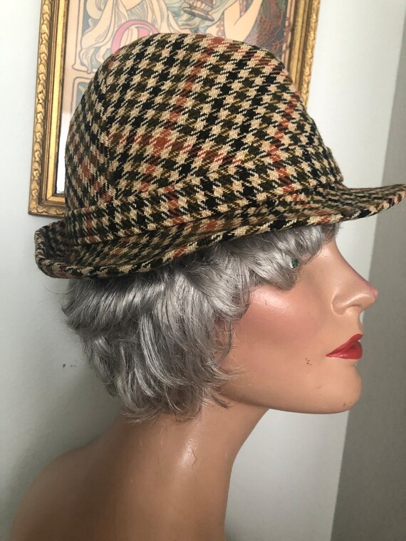 Vintage Houndstooth Derby Hat - image 2