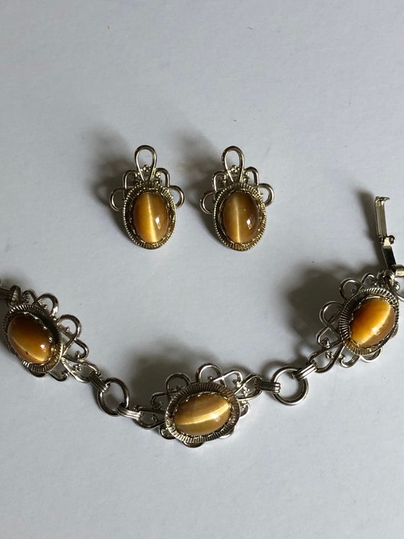 Tiger Eye Jewelry Set  Vintage - image 1