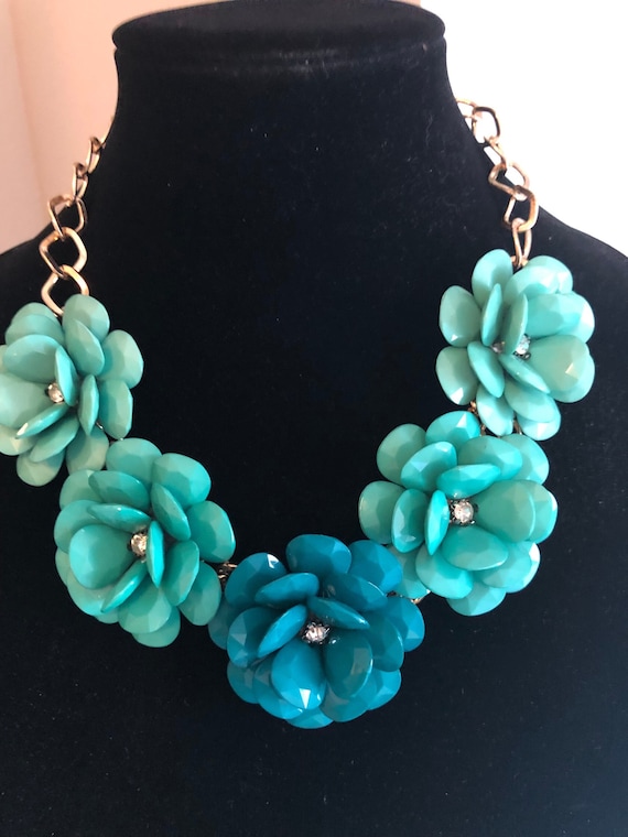 Blue Flower Necklace - image 1