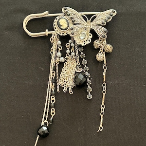 Vintage Elaborate Butterfly Safety Pin