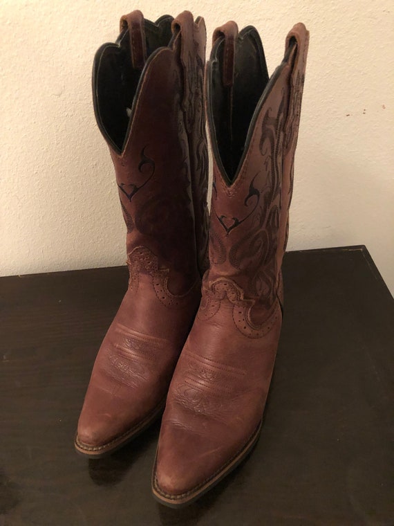 Justin Cowboy Boots Vintage