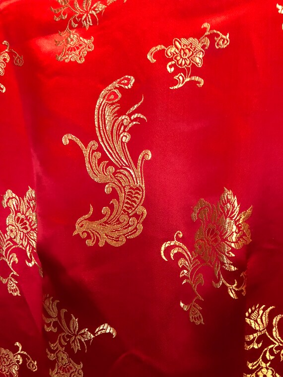 Asian Red Silk Dress - image 4
