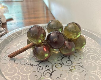 Vintage Green Acrylic Grape Cluster
