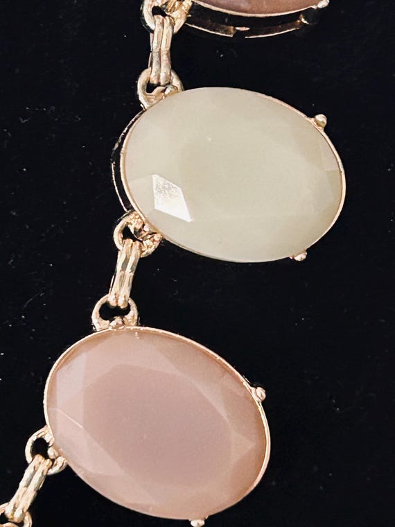 Talbots Gold and Lavender Statement necklace - image 3