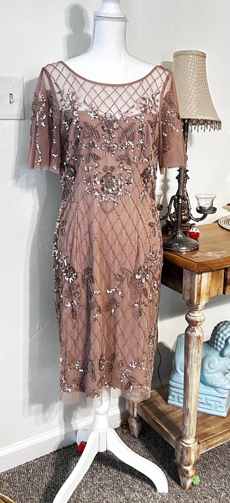 Vintage Adrianna Papell Beaded Dress image 2