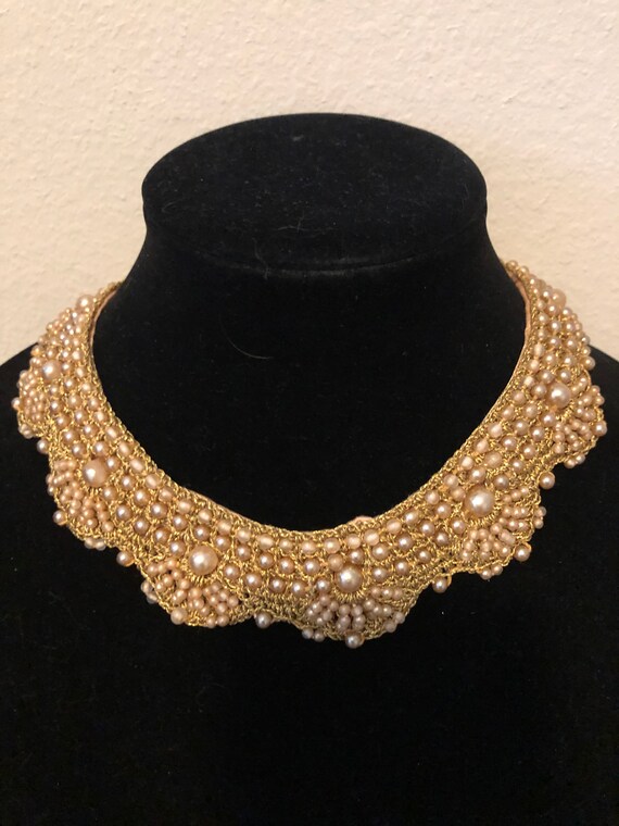 Embroidered Pearl Collar – maeree