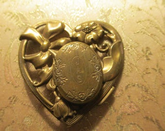 Heart Locket Brooch