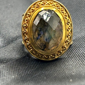 Julie Voss Labrodite  Gold Ring