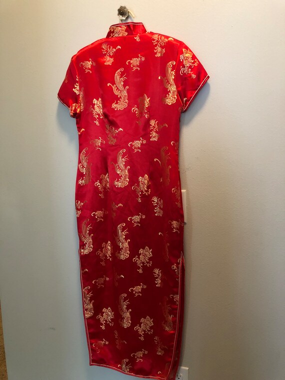 Asian Red Silk Dress - image 2