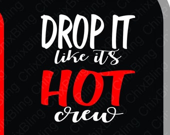 DROP It Like It's HOT Crew.  Mens Tee. Health Coach. Optavia.  **SHIPPING Only**