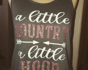 A Little Country & A Little Hood | Glitter Tank | Country Concert | Country Girl | Boots in the Park