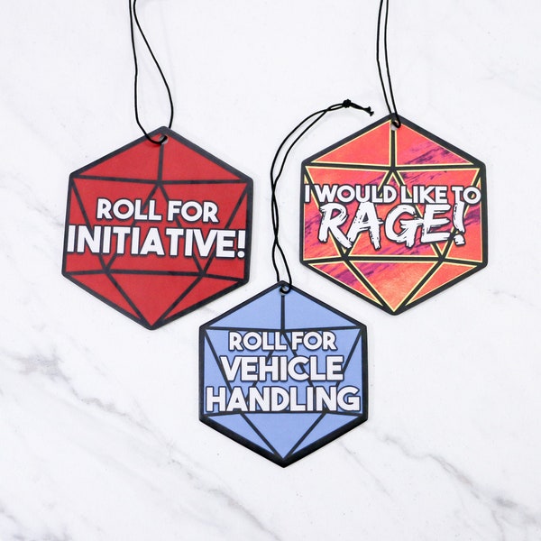DnD D20 Air Fresheners Double-Sided Strong Smell Scent | DnD Gift | Gamer Gift | Christmas Birthday Geeky |
