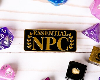Essential NPC Enamel Pin | TTRPG Dungeon and Dragons DnD Gift | Gamer Gift | Christmas Birthday Geeky |