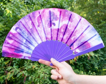 Small Pastel Galaxy Plastic Hand Fan