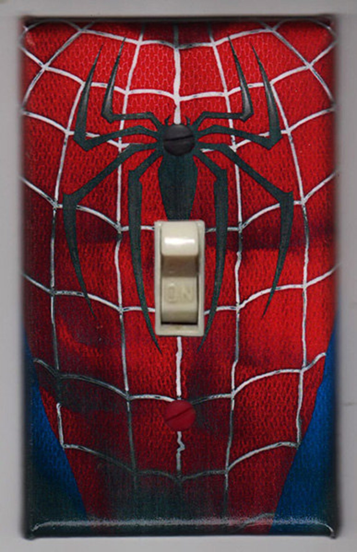 Spiderman Light Switch Cover Plate Spiderman Decor Marvel Etsy
