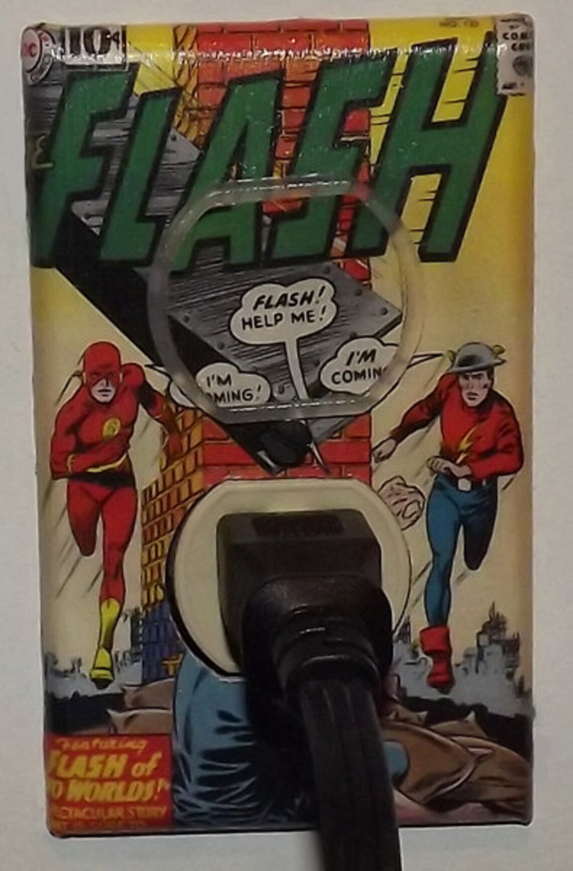 Flash Outlet Cover Plate Flash 123 DC Comics Etsy