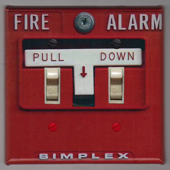 Fire Alarm Double Light Switch Cover Plate Etsy