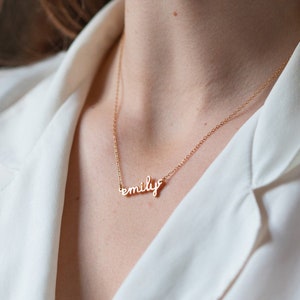 Dainty Name Necklace Delicate Name Jewelry TiniTiny Necklace Personalized Jewelry Minimalist Necklace Bridesmaid Gifts F1 image 3