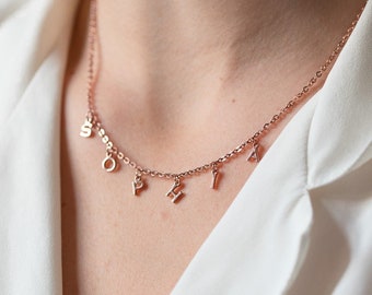 Name Necklace Silver Custom 