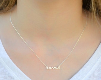 Dainty name necklace - dainty necklace - tiny name necklace - Personalized necklace - Tiny necklace -Baby Necklace -Bridesmaid Gift
