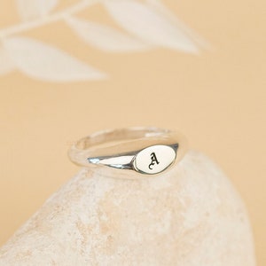 Custom Signet Ring - Personalized Ring, Custom Name Ring, Letter Ring, Gold Signet Ring, Initial Signet Ring, Statement Ring F46