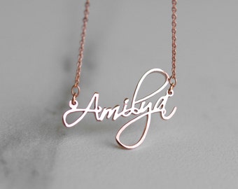Cursive Name Necklace Personalized Name 