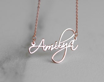 Personalized name necklace - Custom name necklace - Cursive name necklace - Custom Name Jewelry - Christmas Gift - Bridesmaid Gift