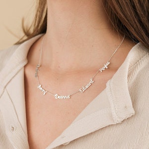 Custom Multiple Name Necklace - Family Name Necklace - Personalized Children Name Necklace - Perfect Gift for Mom - Gift for Her F16
