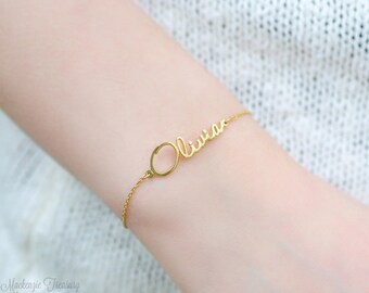 Custom Dainty Name Bracelet - Tiny name Bracelet -  Mini Custom Bracelet - Minimalist Name Jewelry - Small Name Bracelet - Christmas Stuffer