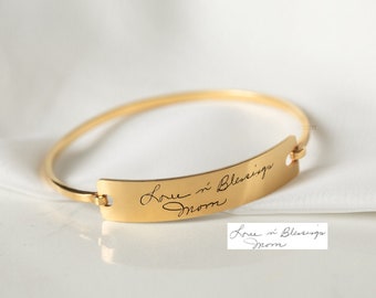 Custom Actual Handwriting Jewelry - Bridesmaid Gifts - Personalized Bracelet - Handwriting Jewelry - Your Signature Bracelet