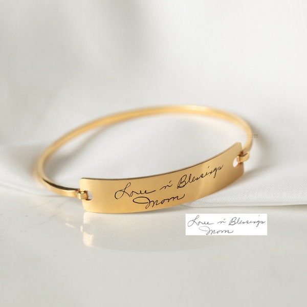 Custom Actual Handwriting Jewelry - Bridesmaid Gifts - Personalized Bracelet - Handwriting Jewelry - Your Signature Bracelet