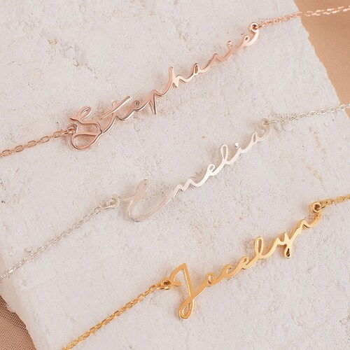 Delicate Modern Name Necklace Sterling 