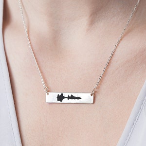 Personalized soundwave necklace – Baby heartbeat necklace - Custom heartbeat necklace – I love you necklace – Sound-wave necklace -Christmas