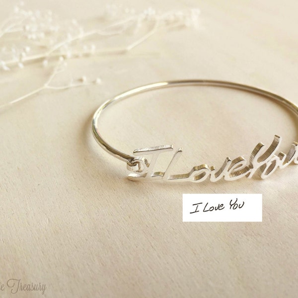 Custom Handwriting Bangle - Personalize Signature Bangle - Signature Bangle - Personalized Handwriting Bangle - Christmas Gift