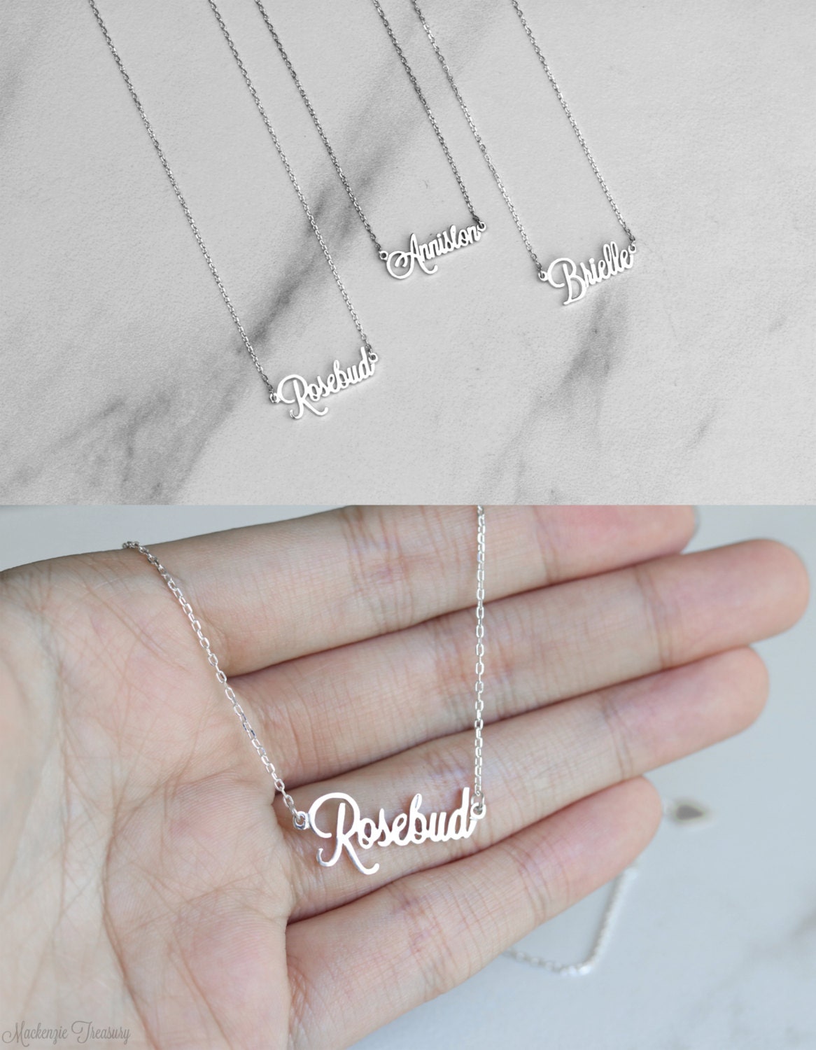 Buy Tiny Name Necklace Dainty Name Charm Small Charm Necklace ...