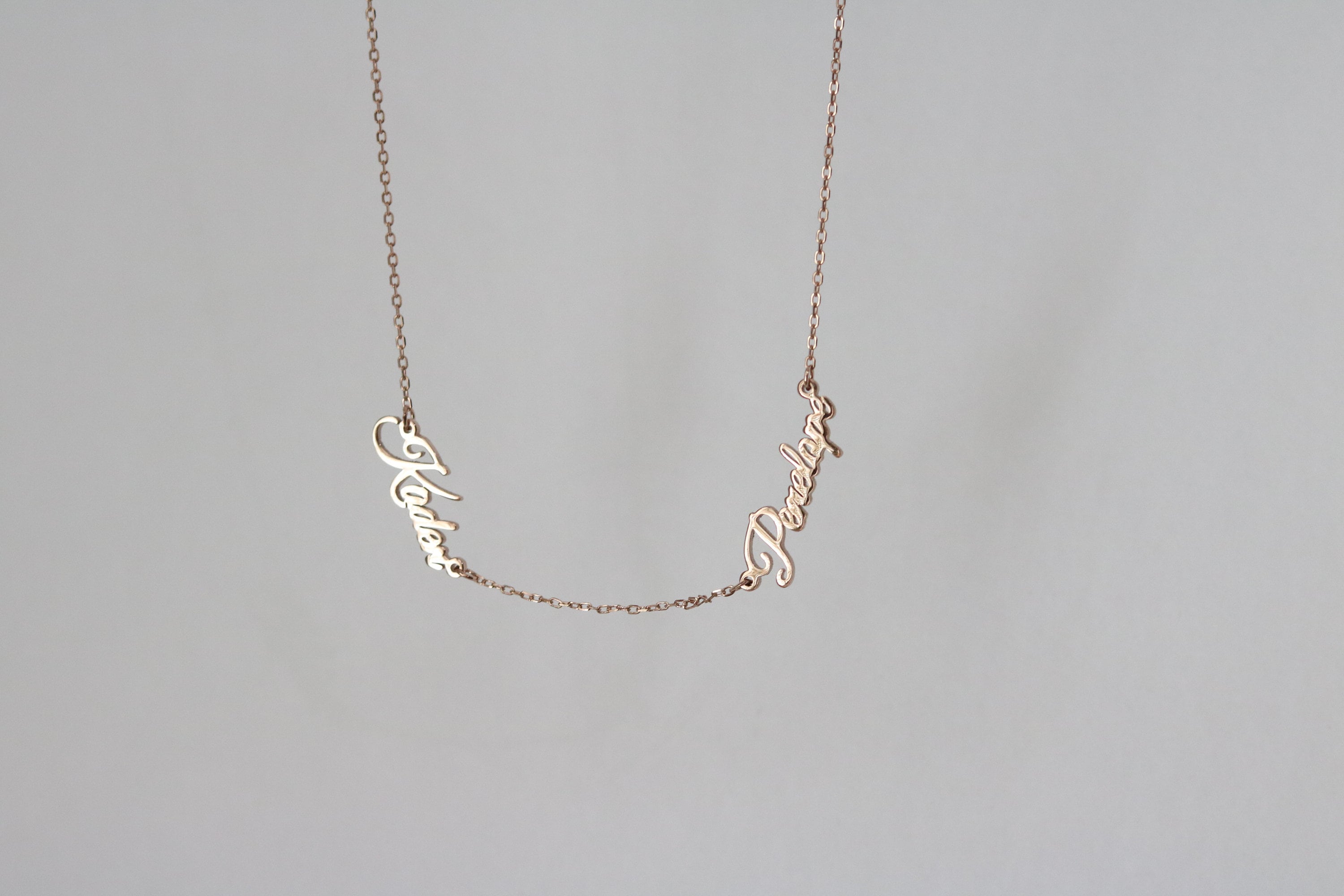 Personalized Double Names Necklace Two Names Jewelry Etsy