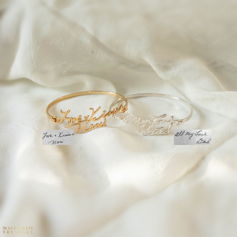 Handwriting Bangle - Memorial Handwriting Signature Bracelet ...