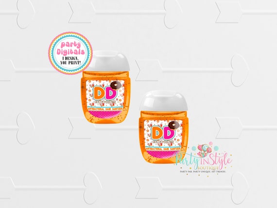 DIGITAL ONLY Donut Favors Donut Theme Hand Sanitizer Label Donut Party Donut Party Favors Donut Birthday Party Donut Baby Shower