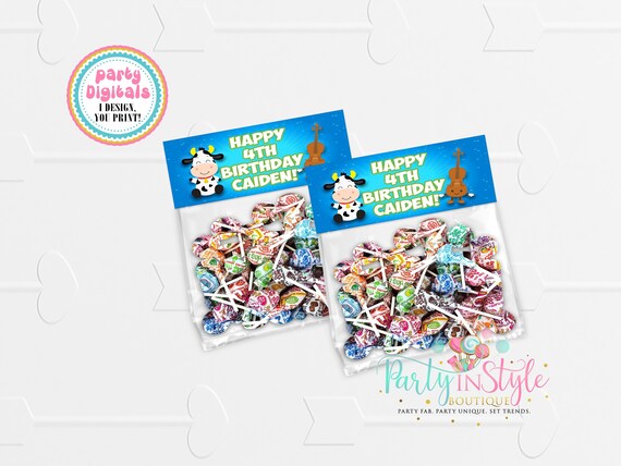 EMAILED FILE, Nursery Rhyme Treat Bag Topper ONLY, Birthday Party Chip
